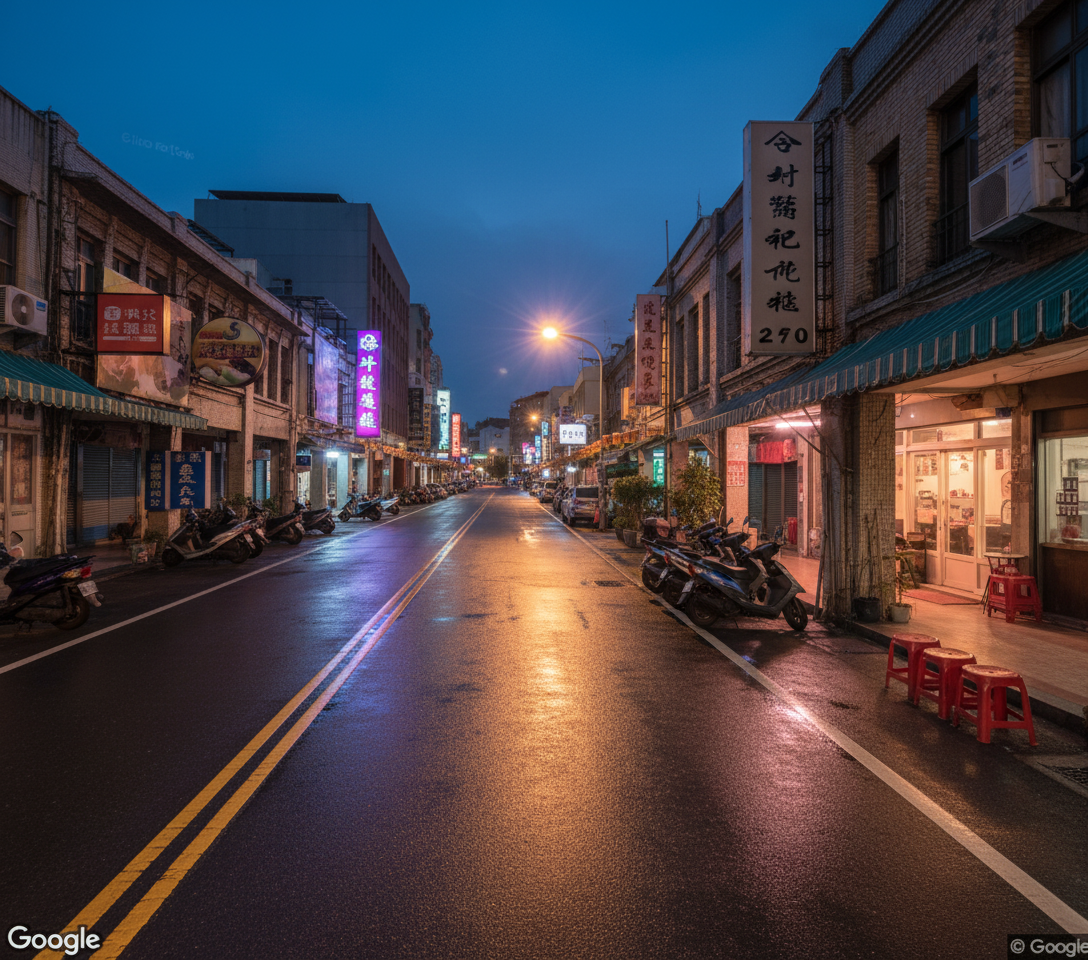 鹿港老街夜景