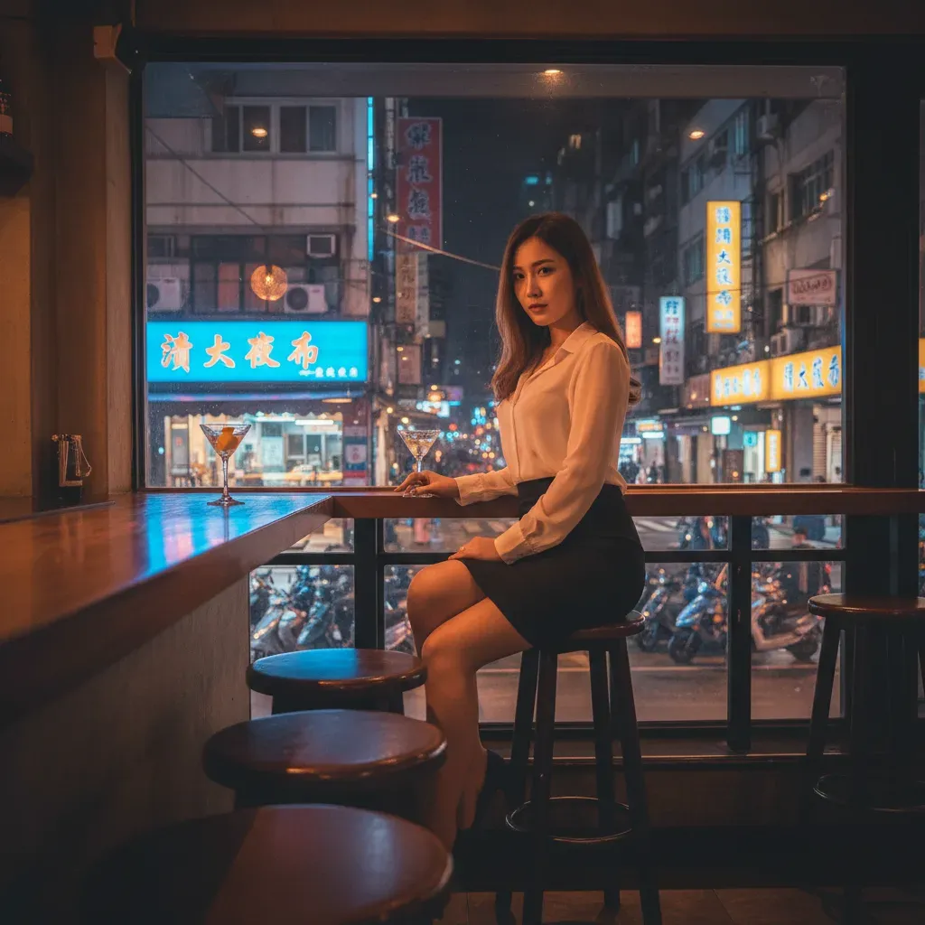 新竹北大路深夜街景