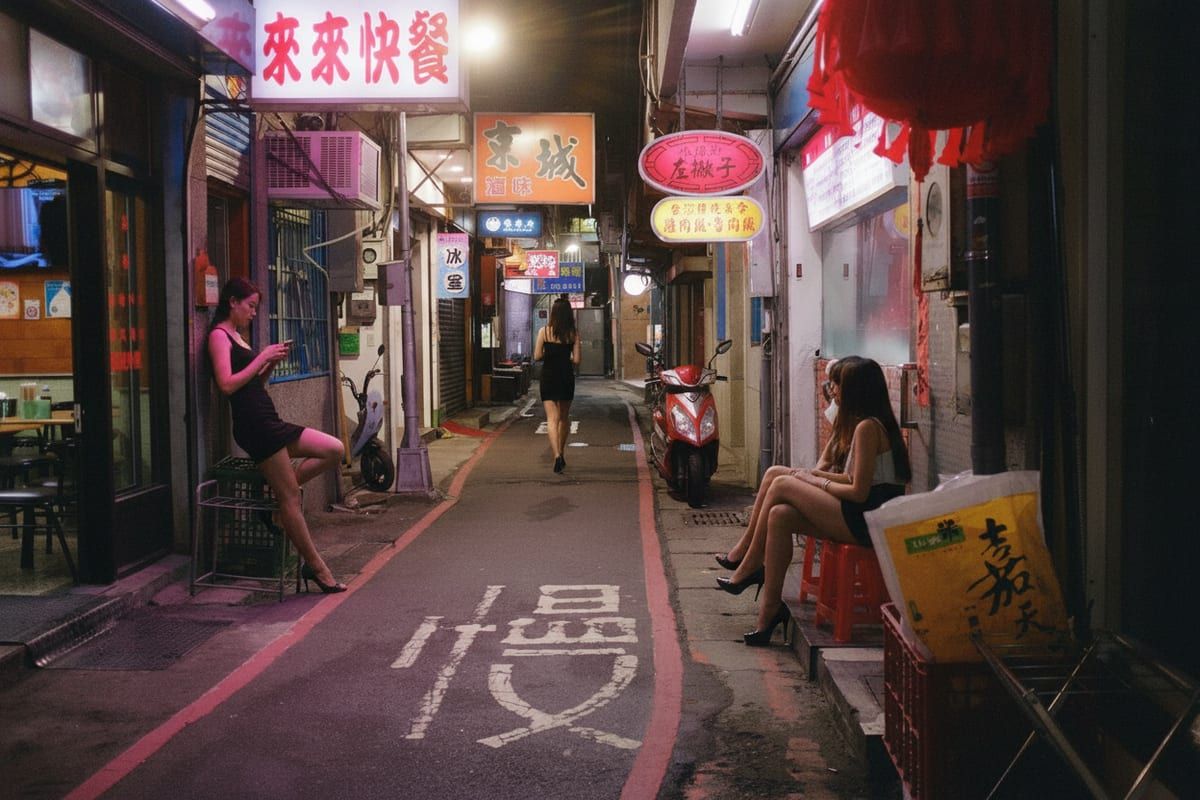 桃園中壢夜景街道