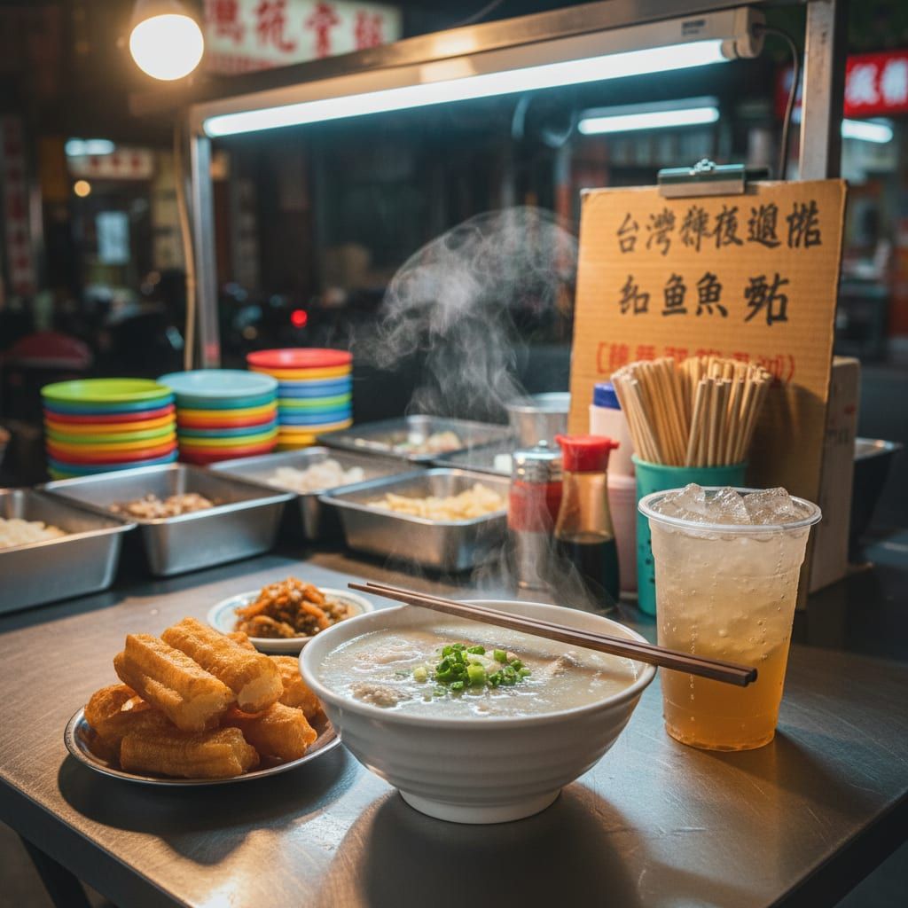 深夜虱目魚鹹粥特寫