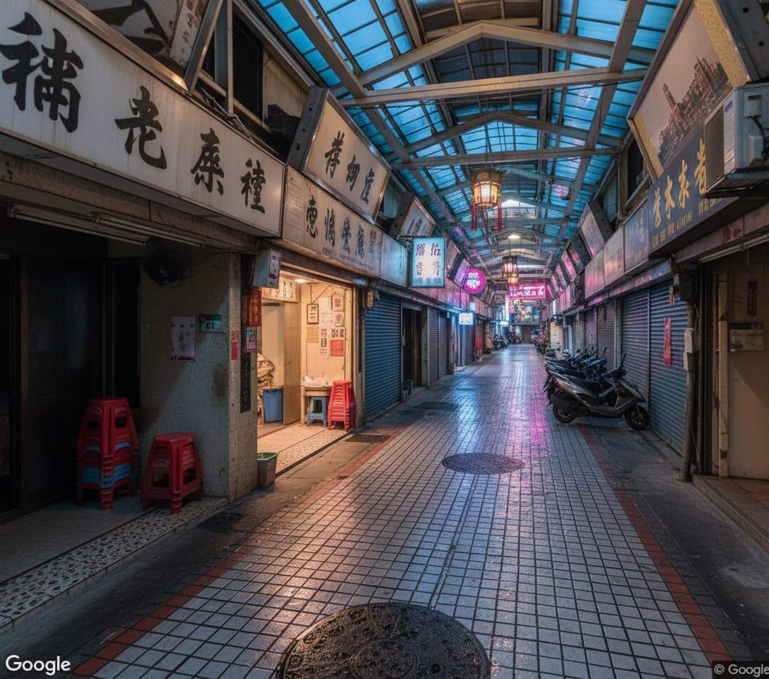 華西街深夜空曠巷弄