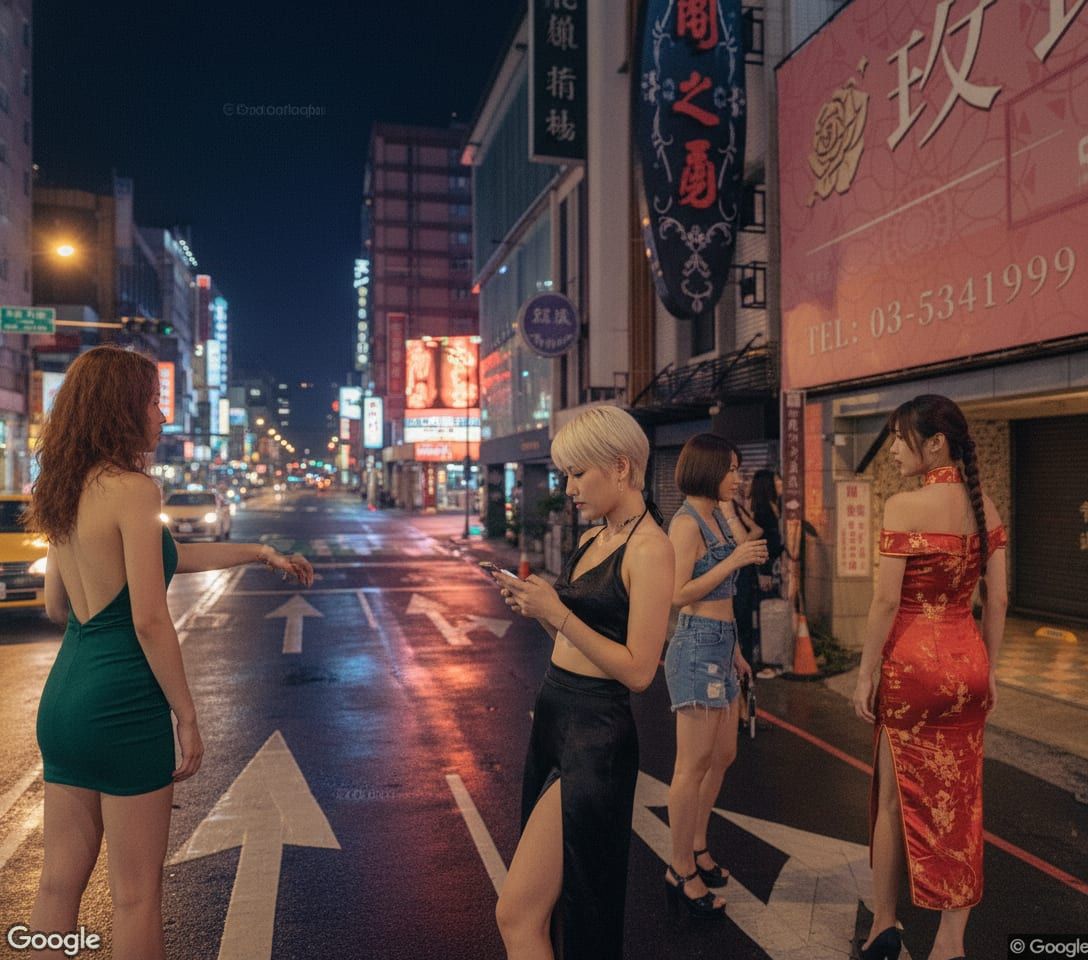 新竹經國路深夜街景