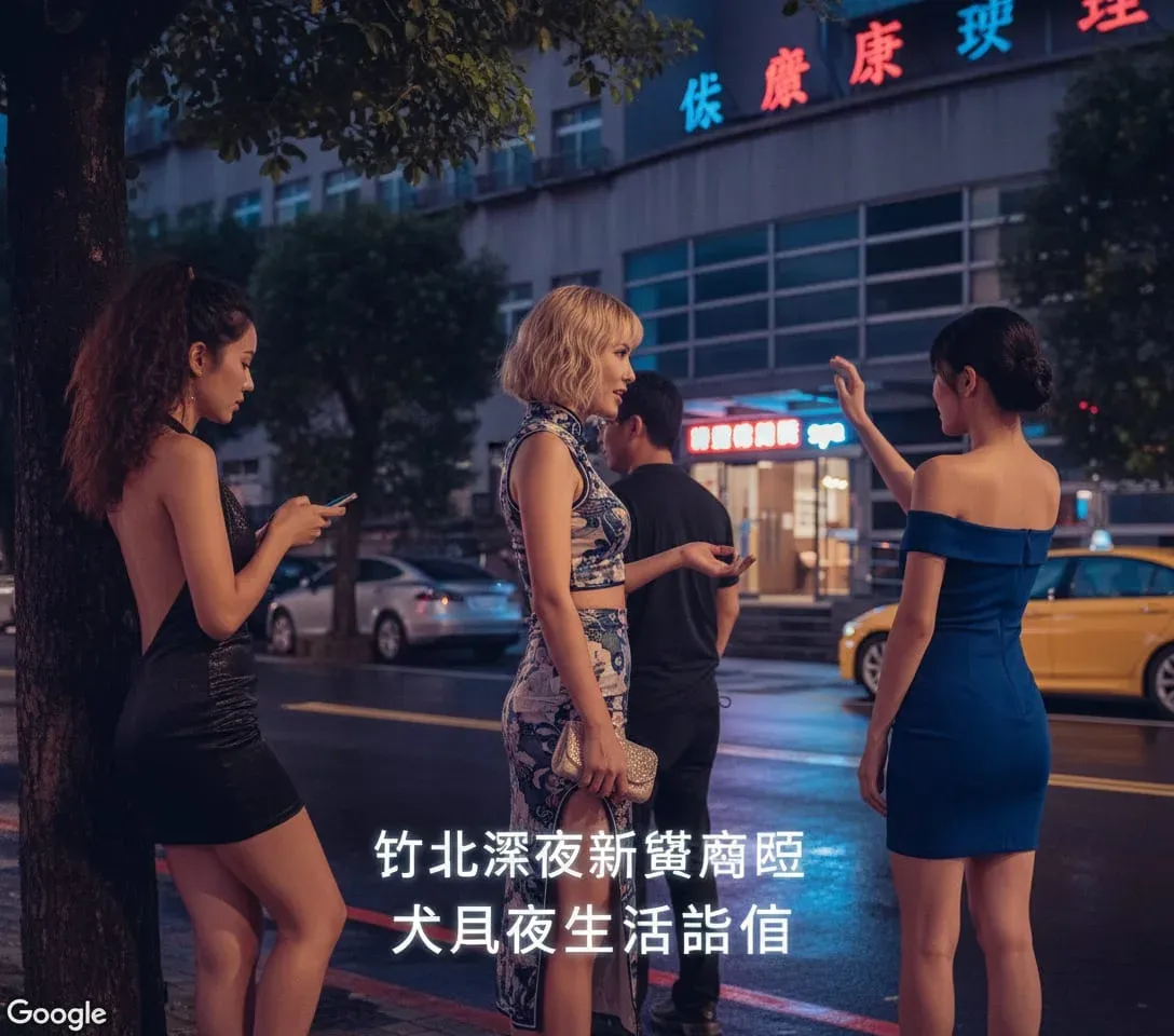 竹北深夜商區街景