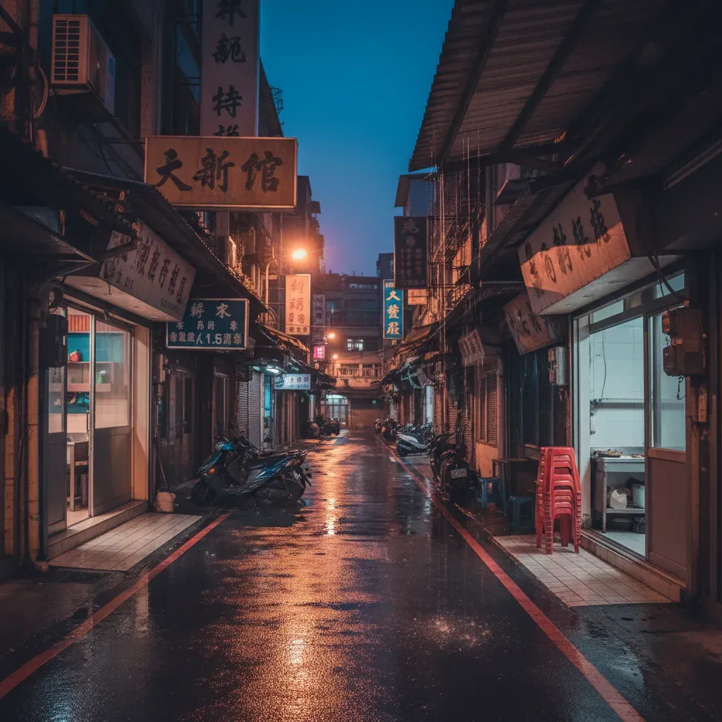 湖口工業二路傍晚街景