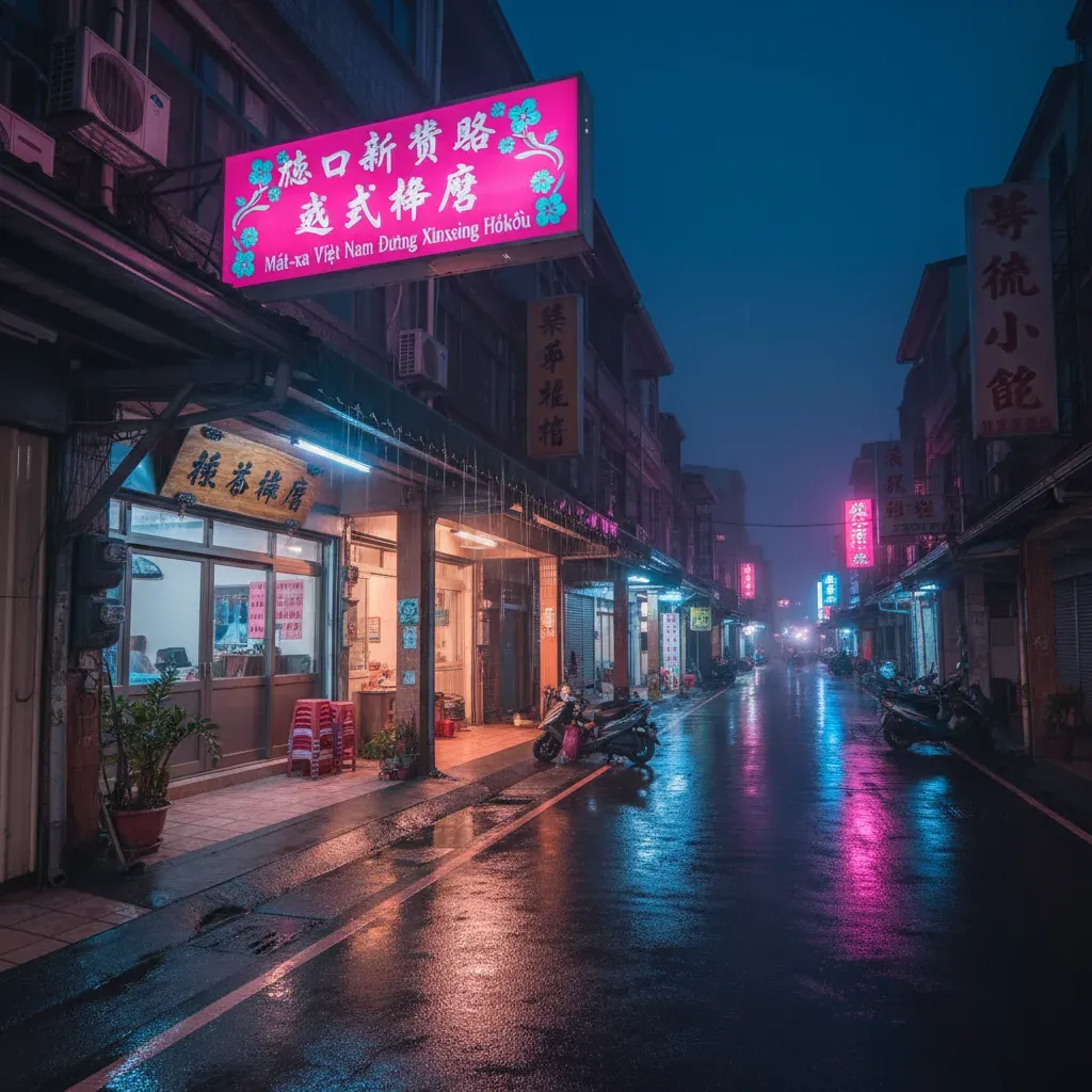 新興路越式按摩招牌