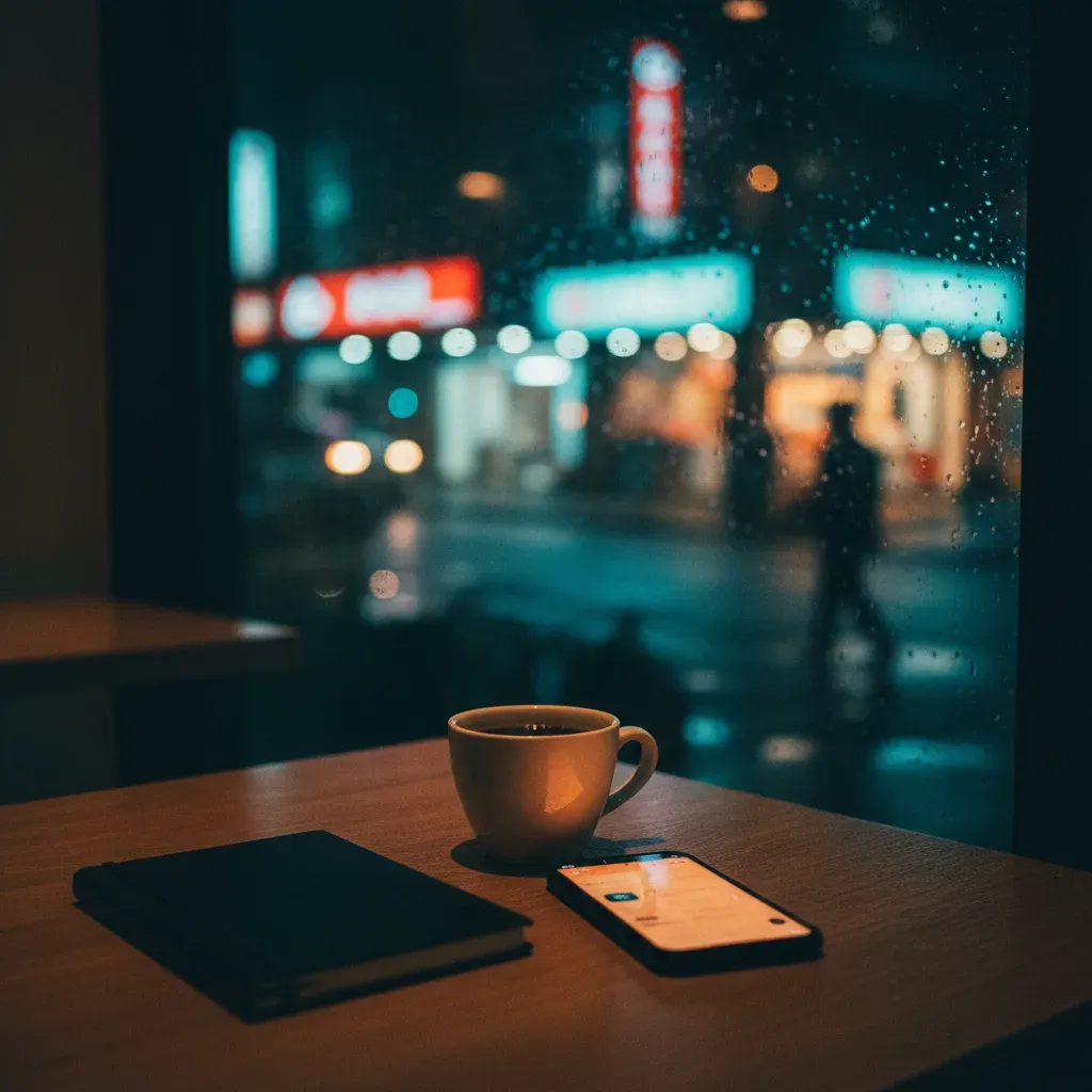 深夜咖啡杯旁邊手機螢幕上的 165 反詐騙 App