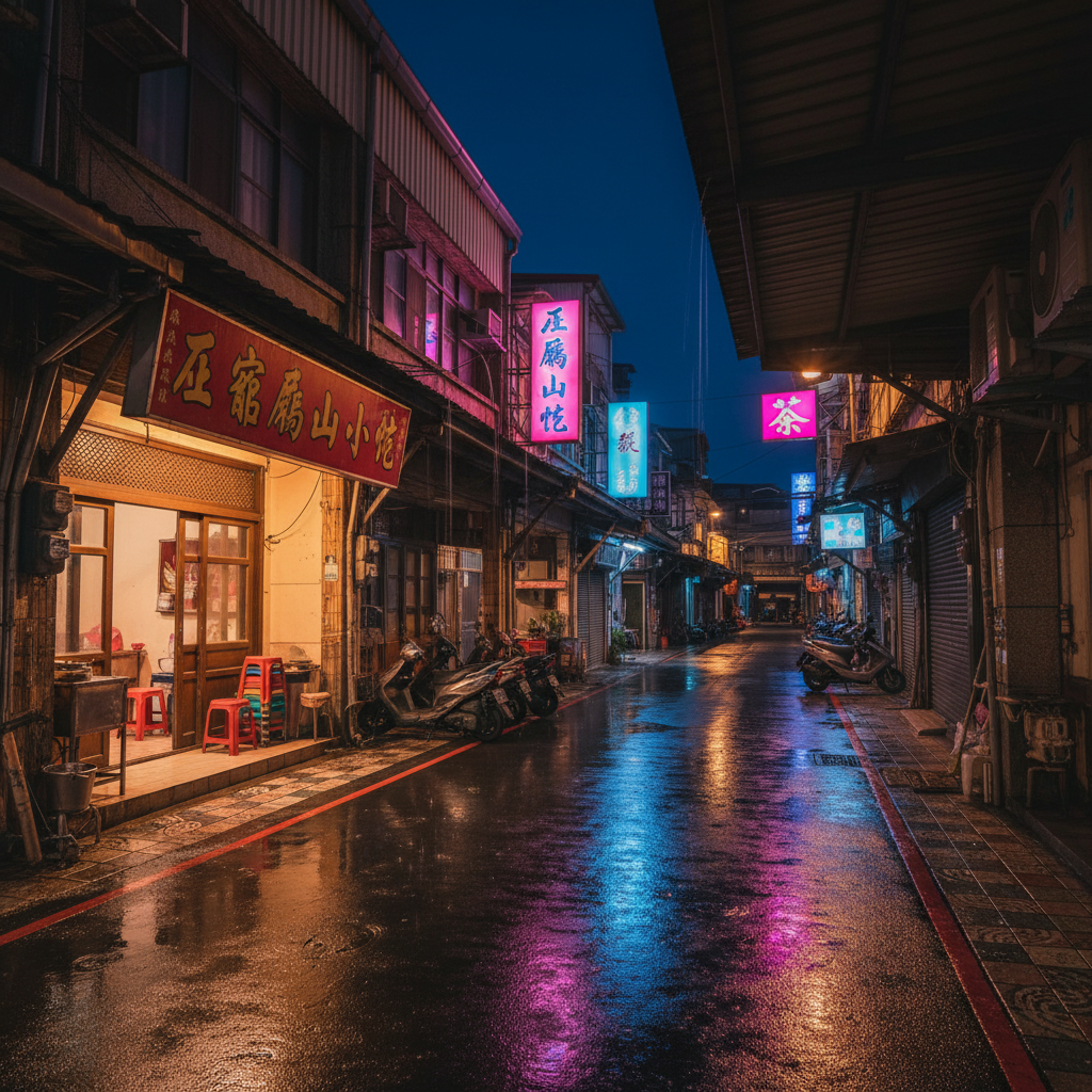高雄鳳山深夜老城街道