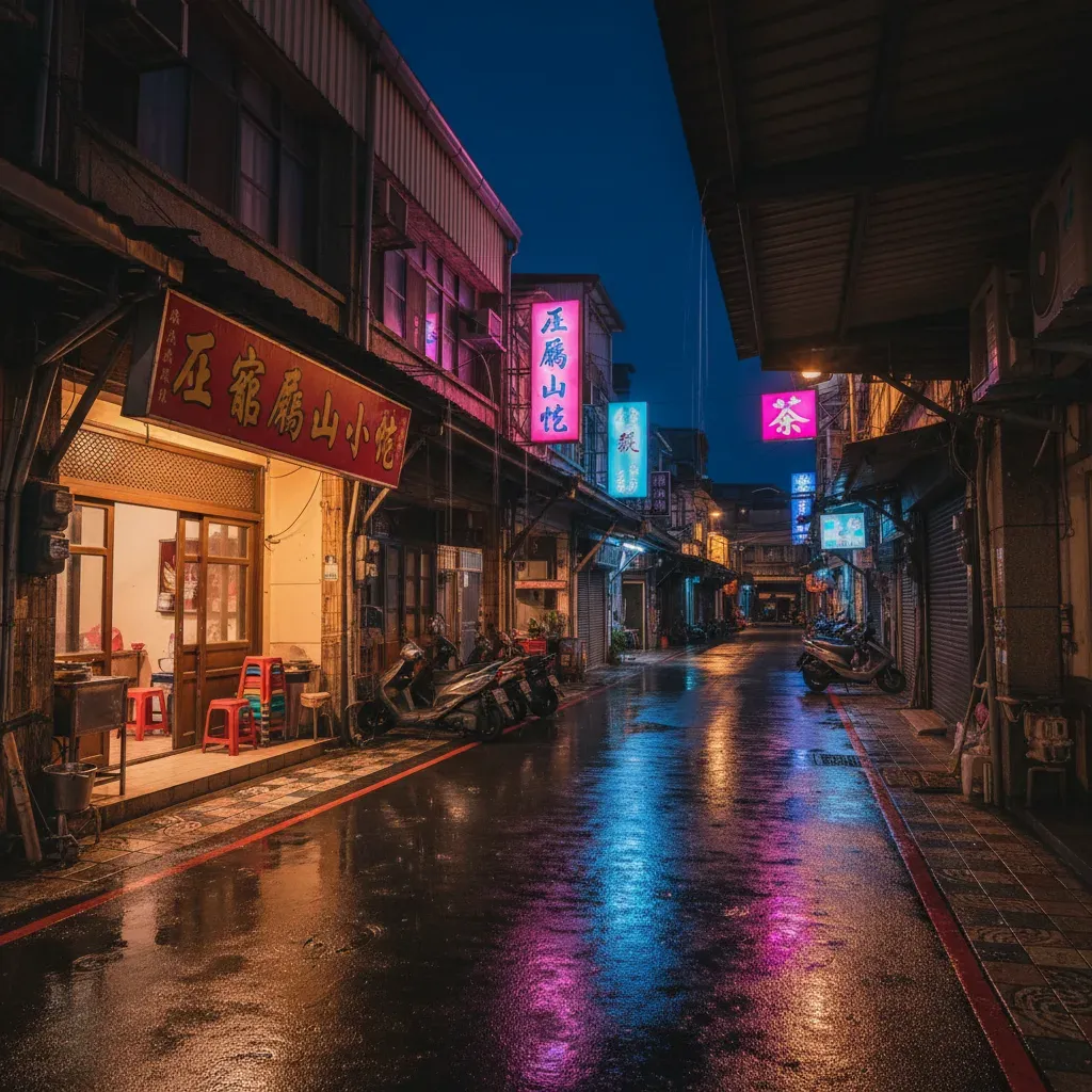 高雄鳳山深夜老城街道