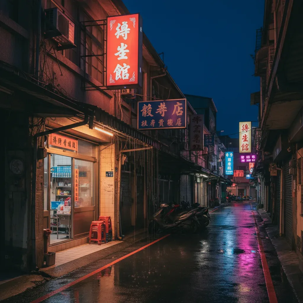 高雄楠梓區深夜街景