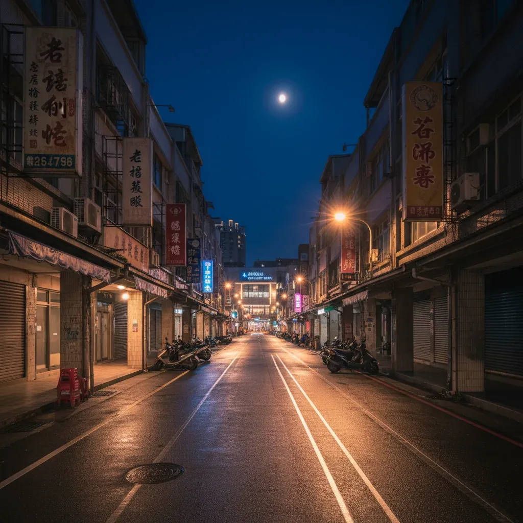 林口outlet附近深夜