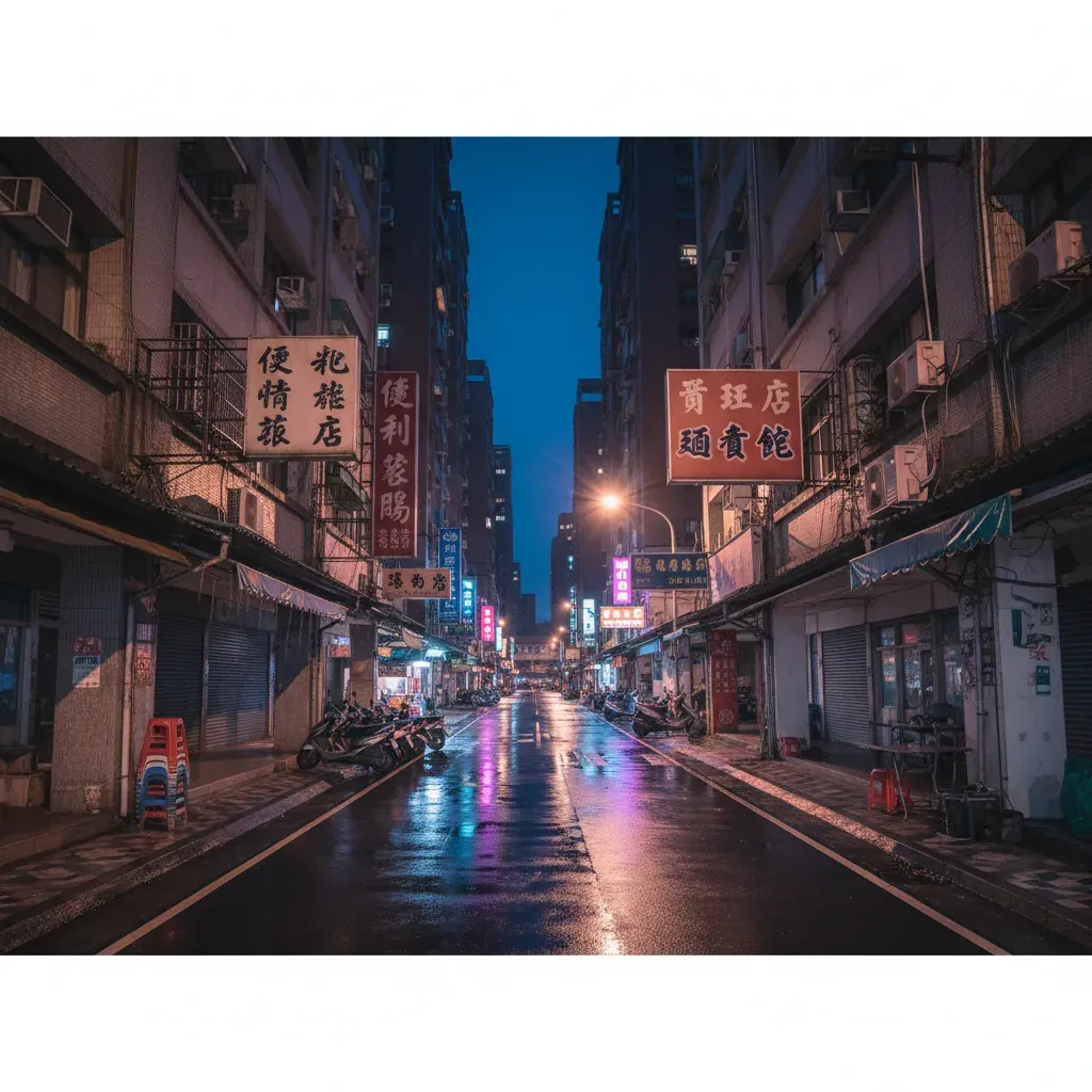 林口深夜街景
