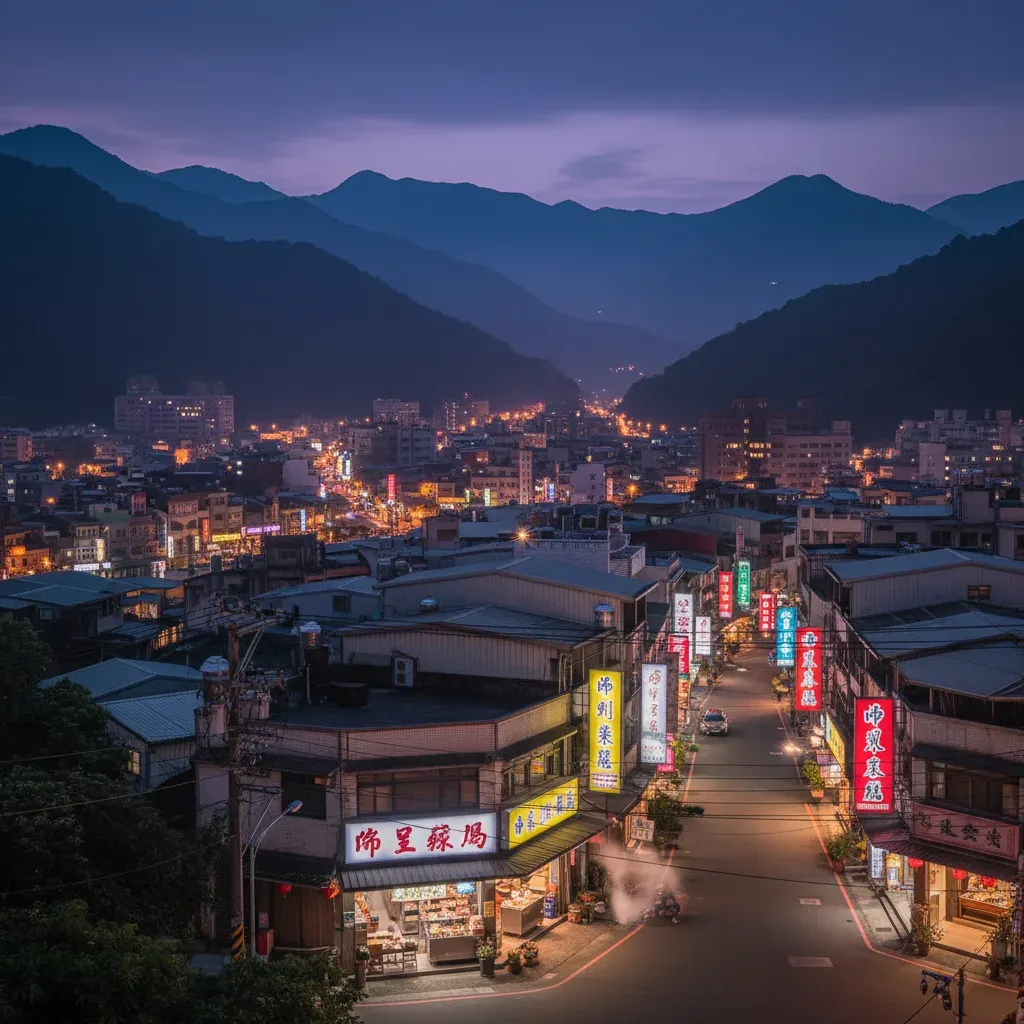 南投山區夜景