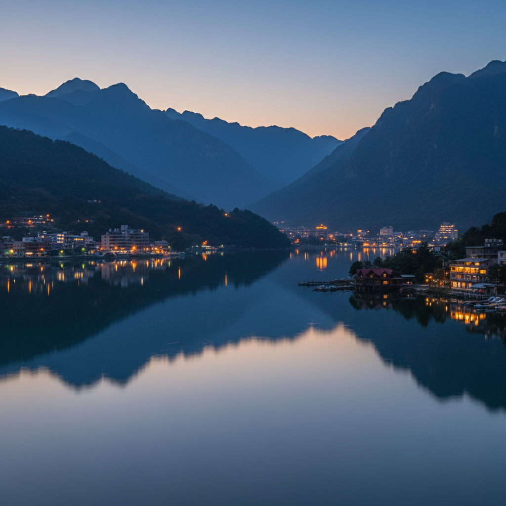 日月潭夜景
