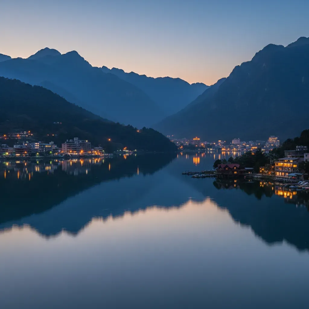 日月潭夜景
