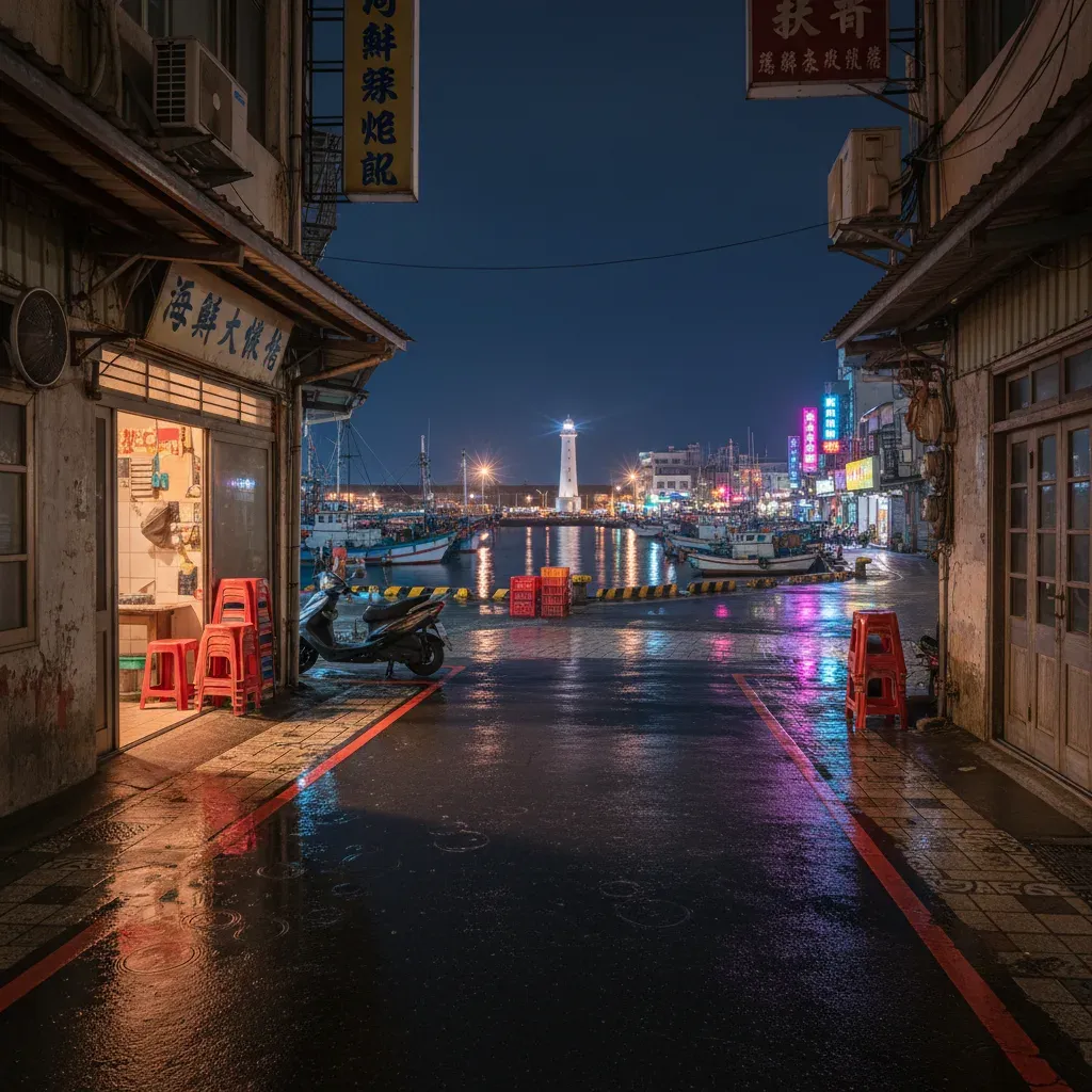 馬公港夜景