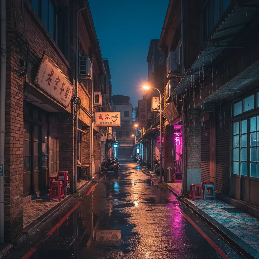 台南康樂街夜景