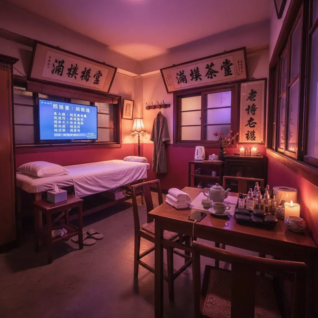 萬華老式茶室內部