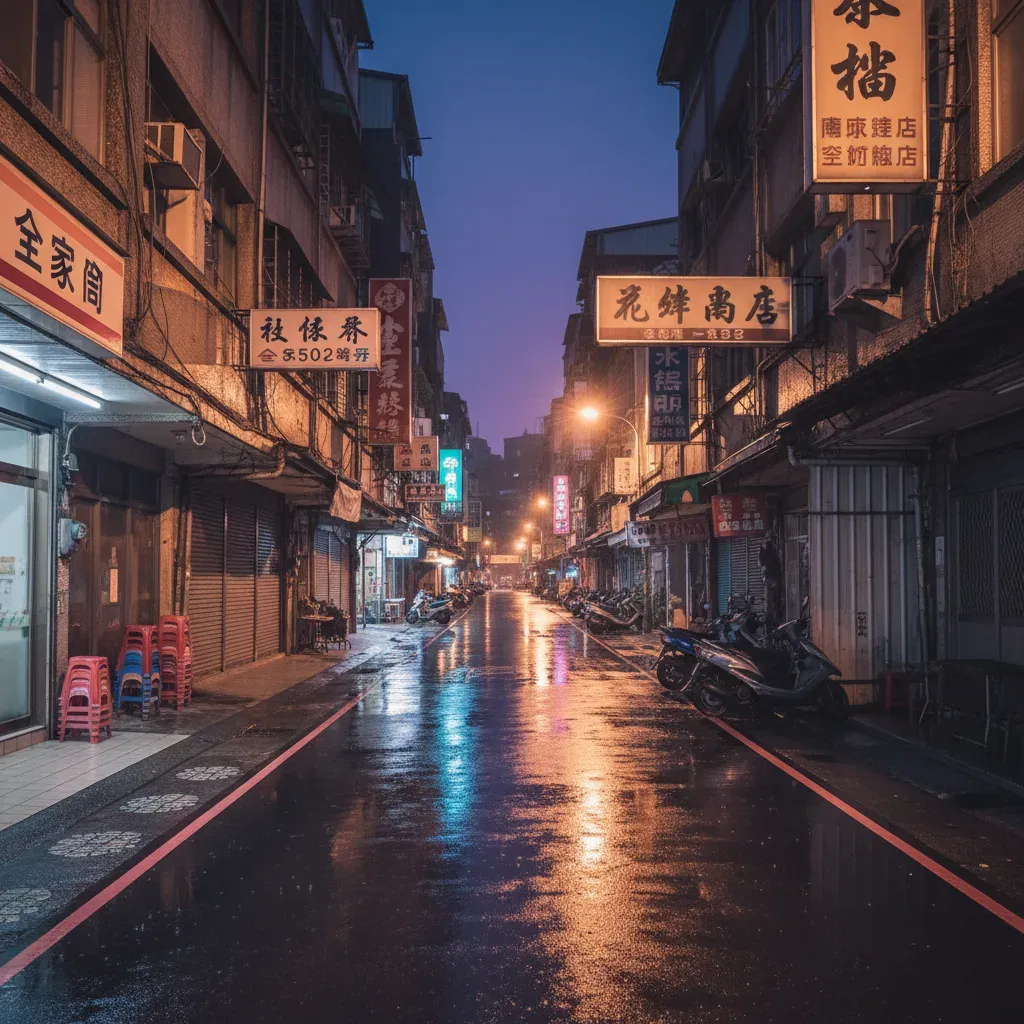 汐止深夜街景