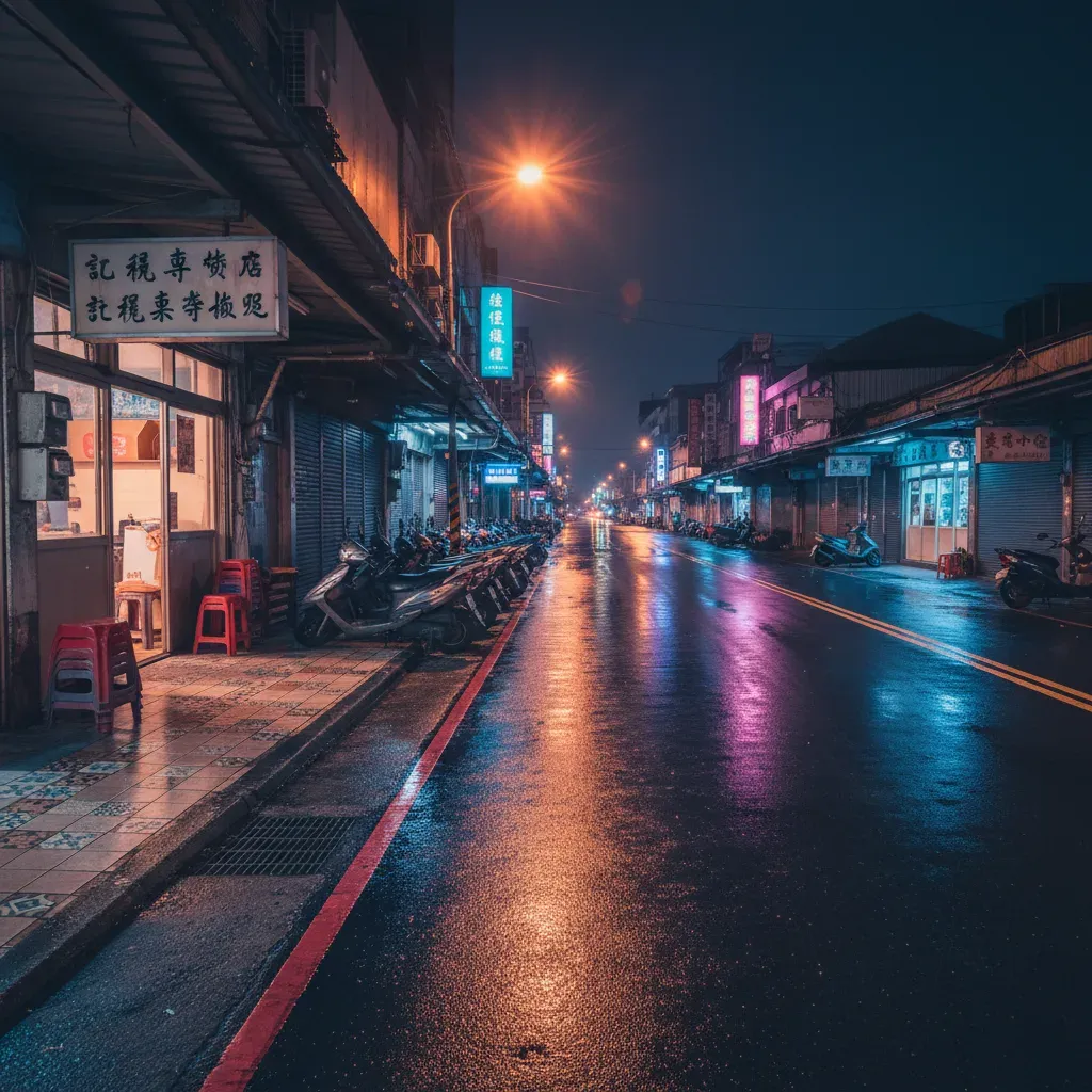 台東火車站前的夜景