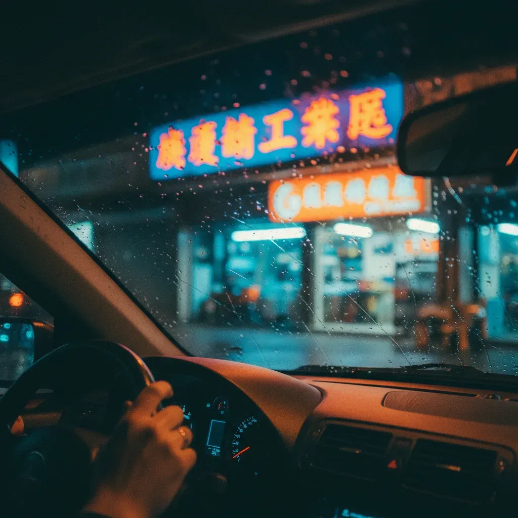 深夜開車經過觀音工業區