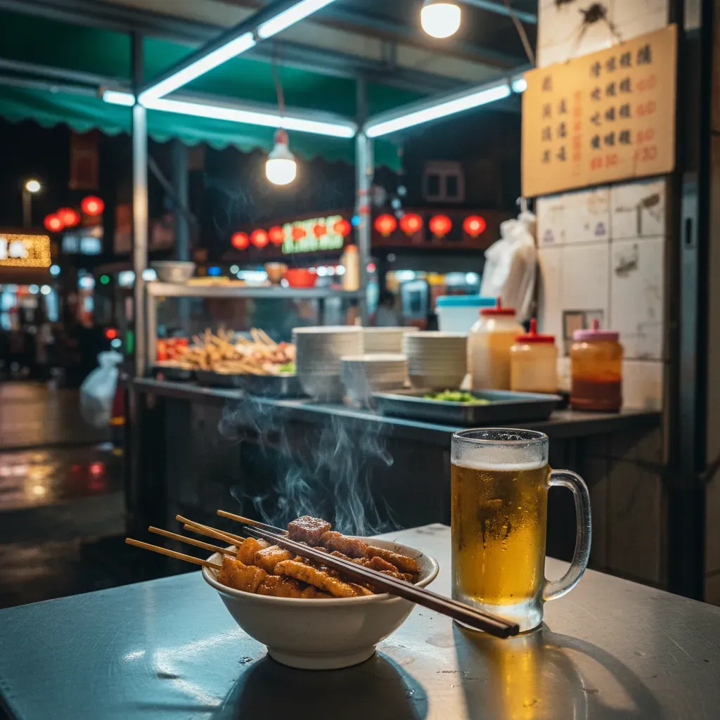 碧潭旁深夜串燒